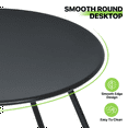 thumbnail image 6 of Magshion Patio Outdoor & Indoor Steel Patio Side Table, Weather Resistant Outdoor Round End Table for Patio, Yard, Balcony, Garden, Living Room, Bedroom, Black, 6 of 9