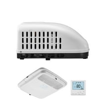 KFFKFF RV Air Conditioner, 13500 BTU Roof-Top AC Unit, 65 dB Sound Dampening Tech, Includes Air Flow Box, Control Interface and Installation Gear, Ideal for Vans and Trailers, White