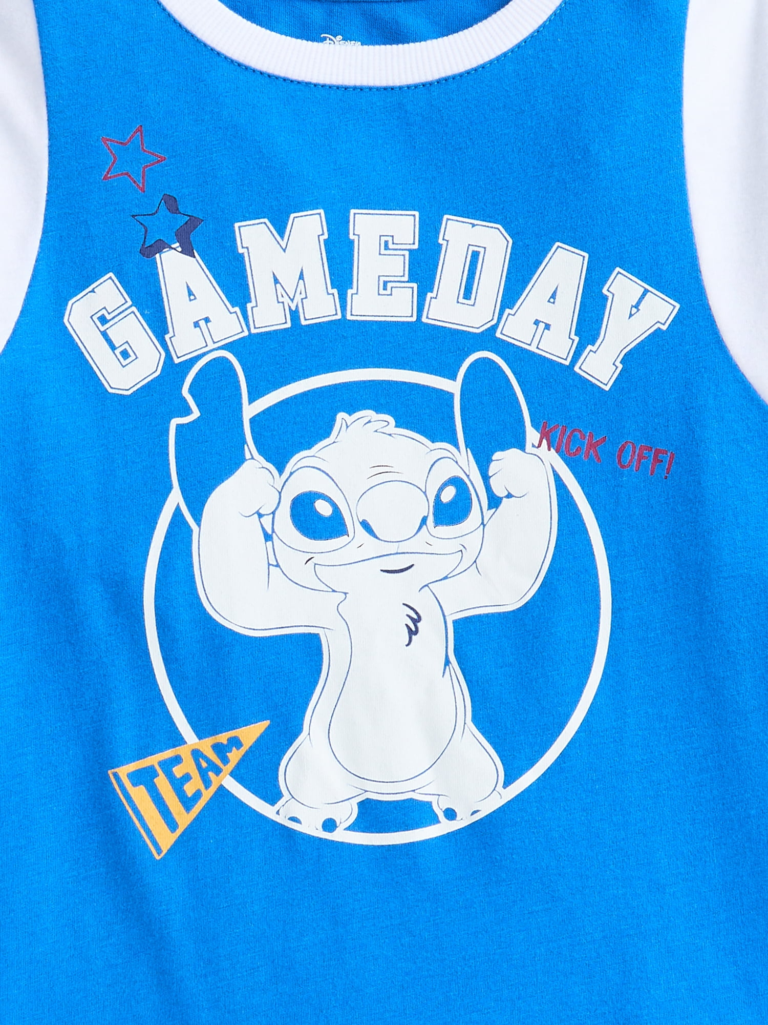 Stitch Girls Graphic Game Day Tee with Short Sleeves, Sizes 4-16