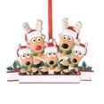 thumbnail image 2 of Falleo Clearance Personalized Deer Christmas Ornaments Family Of 2 3 4 5 6 7 Custom Name Holiday Ornament Christmas Tree Hanging Ornament Customized Christmas Decoration Gifts( F2, 2 of 8