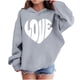 thumbnail image 1 of Sudadera con capucha y estampado de corazón de San Valentín, sudadera de manga larga para niños y niñas, chaqueta para niñas de talla mediana y grande., 1 of 7