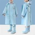 thumbnail image 2 of JAHH Clearence Children'S Trendy Hooded Rain Poncho Kids Stylish Hooded Rain Cloak Toddler Raincoat Boys Girls Rain Poncho Lightweight Waterpoof Kids Rain Jacket Children Rainwear 2XL, 2 of 8