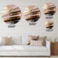 thumbnail image 5 of Designart "Contemporary Forms Gold and Pink I" Abstract Metal Round Wall Art, 5 of 5
