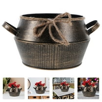 Masteelf Rustic Bucket Garden Gardening Pots 22.00X16.00X13.00CM Golden