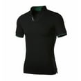 thumbnail image 2 of CEHVOM Mode Hommes Décontracté Uni Manches Courtes Col Rabattu T-Shirt Blouse Hauts, 2 of 4