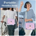 thumbnail image 6 of Dteck Case for iPad Air 11 Inch (M3/M2, 2025/2024)/ iPad Air 5 (2022) / iPad Air 4 (2020), Heavy Duty Sturdy Stand Case with Pencil Holder, Shoulder Strap,Purple Pink, 6 of 9