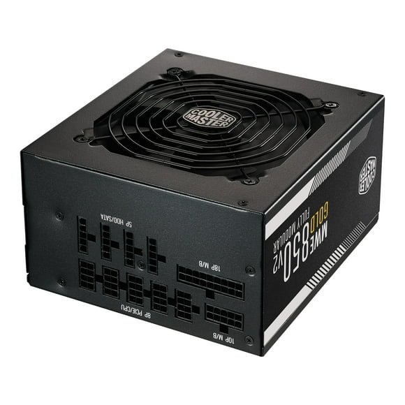 Cooler Master MWE Gold 850 V2 Full Modular PSU, 850W, 80+ Gold, Designed Ready Nvidia RTX 5080 | AMD RX 9070 XT, 2 EPS Connectors, 120mm HDB Fan, Sem