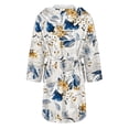 thumbnail image 5 of Women's Fleece Plush Robe Long Warm Plush Bathrobe Loungewear Jacket Printed Comfort Robe, 5 of 5