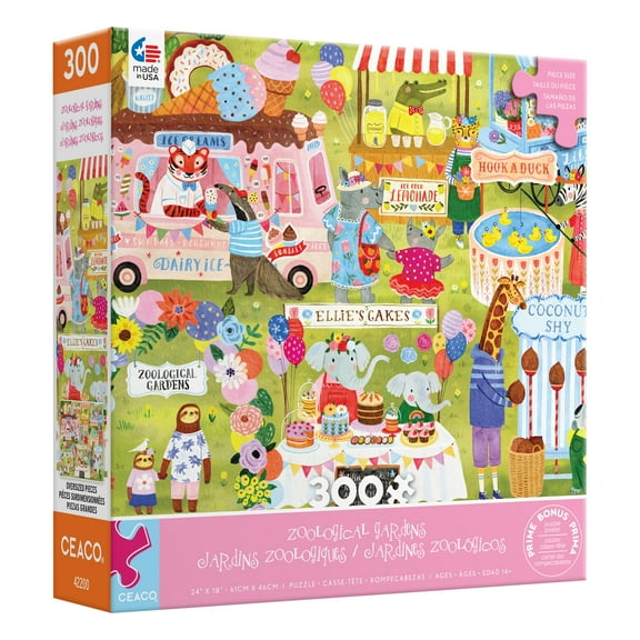 Ceaco Jenny Miriam Zoological Gardens 300-PC Interlocking Jigsaw Puzzle for Adults Ages 14 