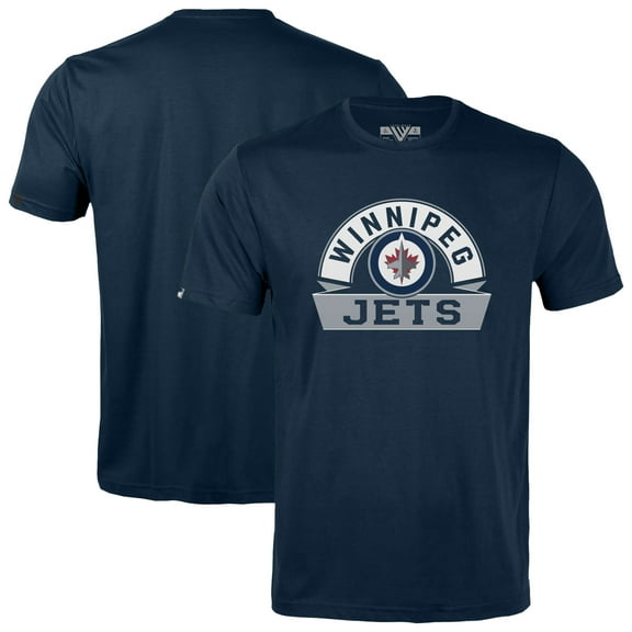 Youth Levelwear Navy Winnipeg Jets Little Richmond Banner Arch T-Shirt