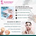 thumbnail image 3 of Majestique Makeup Brush Set With Powder Puff & Stick (10 Gm) - Gray, 3 of 5