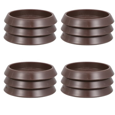 12 Pcs Floor Caster Cup Furniture Coasters for Hardwood Floors Wheel Stoppers Cups Rug Bed Castor