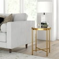 thumbnail image 4 of Evelyn&Zoe Duxbury 18" Wide Round Side Table, Brass, 4 of 7