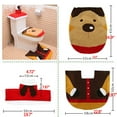 thumbnail image 4 of 3 Pcs Christmas Toilet Seat Cover Decorations Santa Toilet Lid Tank Cover Tissue Box Cover Set Red Christmas Bathroom Accessories Decoration Xmas Bathroom Decor, 4 of 5