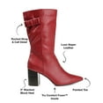 thumbnail image 5 of Journee Collection Womens Wilo Tru Comfort Foam Wide Calf Stacked Heel Mid Calf Boots, 5 of 8