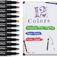 thumbnail image 3 of jiarry Dry Erase Markers with Eraser Cap, Fine Tip, Assorted Colors, 12 Count, 3 of 7