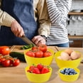 thumbnail image 5 of Set of 4 Pcs Round Bowl,Durable Plastic Mixing Bowls with Lids Set,4 Size Yellow Space-Saving Nesting Containers for Boy,Girl,Adult, 5 of 6