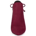 thumbnail image 6 of DARING DIVA Women's Pointy Toe Kitten Heel Ankle Booties Burgundy 8.5, 6 of 7