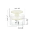 thumbnail image 2 of Uxcell 0.6" Dia Cord Locks Round Double Hole Stopper Cord Fastener Light Yellow 16 Pack, 2 of 5