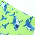 thumbnail image 5 of MEZZALL Kids Boys Long Sleeve Two Piece Swimsuit Sets Cartoon Ocean Shark Print Swim Shirt Quick Dry Shorts Summer Resort Sun Protection Boho Beach Swimwear, 5 of 9