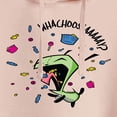 thumbnail image 3 of Invader ZIM - GIR Eating Candy - WHACHOOSAY - Juniors Cropped Pullover Hoodie, 3 of 5