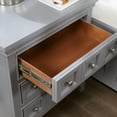 thumbnail image 5 of Furniture of America Senoma Solid Wood Nightstand with USB Port, Gray, 5 of 6