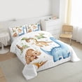thumbnail image 4 of Manfei Kawaii Blue Dinosaur Bedding Comforter Set, Cartoon Animal Twin Comforter Sets, Teens Boys Girls Kids Reversible Bedding Set, Super Cozy Room Decor, 2pcs, 4 of 9