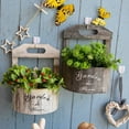 thumbnail image 3 of Wall Mounted Planter Hanging Decorative Rattan Frame for Indoor Outdoor Garden Floral Display, 3 of 5