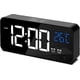 thumbnail image 1 of Digital Alarm Clock, LED Digital Clock Alarm Clock Temperature/Snooze/2 Alarms/12/24 Hours/USB Charging Port/16 Music, Black, 1 of 3