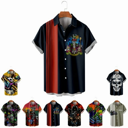 

LANLIN Big Men s Button Down Shirts Loose Fit Slim-Fit Costume for Teen and Adult