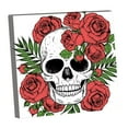 thumbnail image 4 of Skull with Roses Around-14"x14" Canvas Artwork 14 x 14, 4 of 5