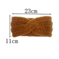 thumbnail image 4 of Sehao Women Girls Headbands Winter Cross Braided Headband Ear Warmer Head Wraps Brown, 4 of 4