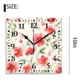 thumbnail image 2 of 10 Inch Wall Clock Battery Operated Silent Clock Decorative for Office, Kitchen, Outdoor, Living RoomVibrant Floral Poppy Flower Print, 2 of 4