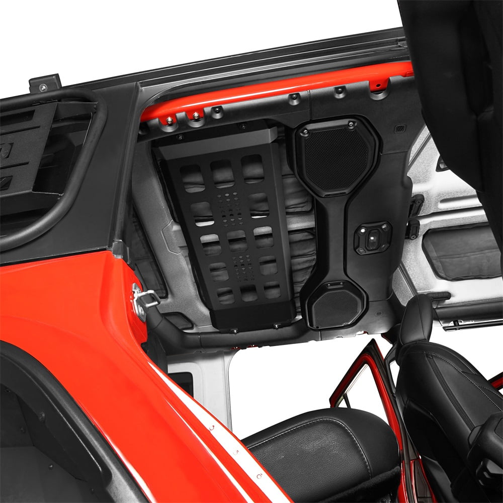 Hooke Road Rear Overhead MOLLE Storage Organizer Panel for Jeep Wrangler JL 2018-2023 4Door, Black