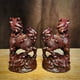 thumbnail image 4 of A pair of ebony carved auspicious cloud and qilin ornaments, solid wood qilin decorations for home and office use, made of rosewood., 4 of 4