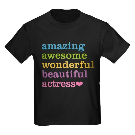 CafePress - Amazing Actress T Shirt - Dark T-Shirt Kids XS-XL