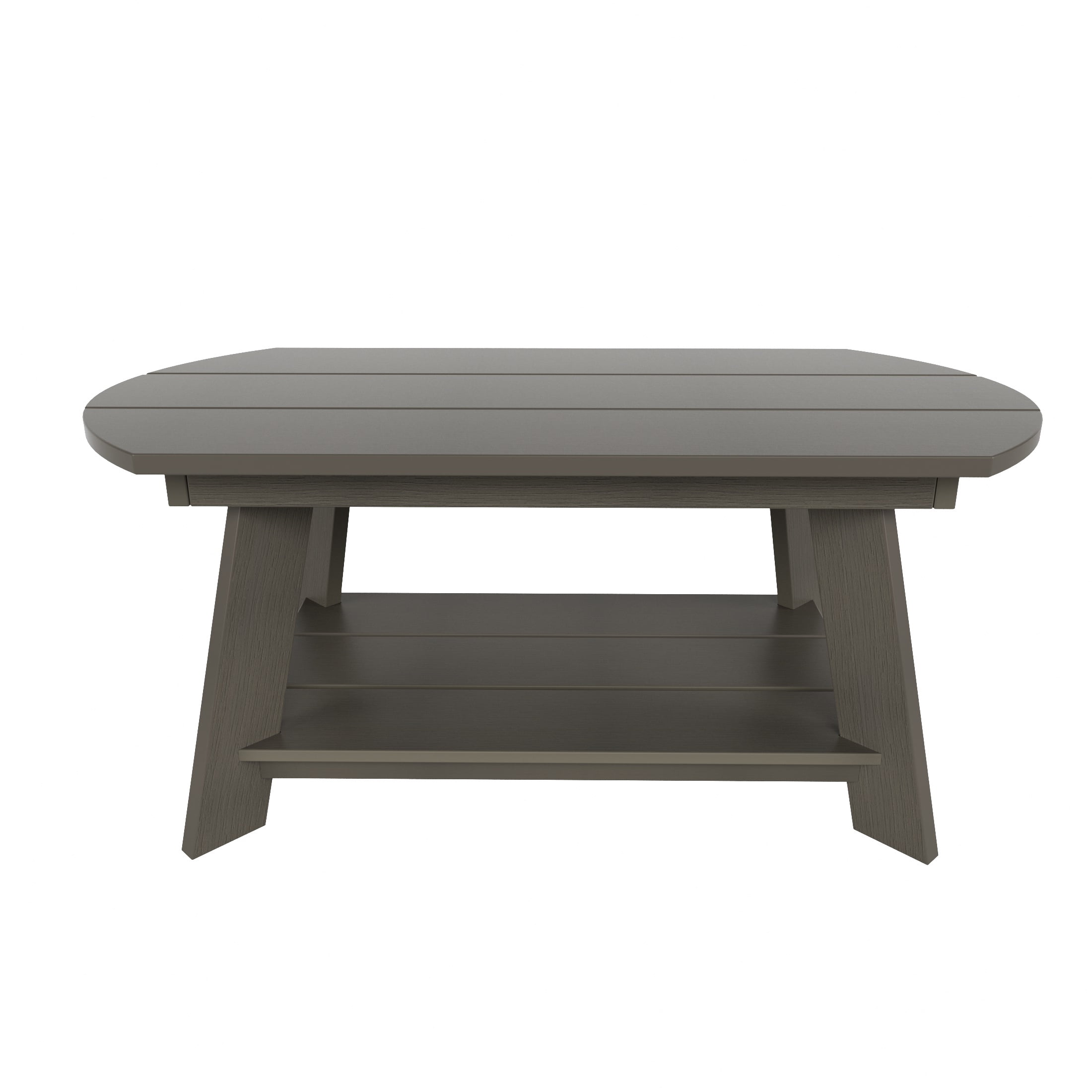WestinTrends Tuscany Outdoor Coffee Table, Real Wood Like All Weather HIPS 2 Tier Patio Adirondack Coffee Table, Charcoal Gray