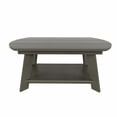 thumbnail image 5 of WestinTrends Tuscany Outdoor Coffee Table, Real Wood Like All Weather HIPS 2 Tier Patio Adirondack Coffee Table, Charcoal Gray, 5 of 9