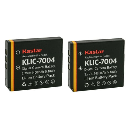 Image of Kastar 2-Pack Battery Replacement for Kodak KLIC-7004 K7004 Battery Kodak EasyShare M1033 EasyShare M1093 IS EasyShare M2008 EasyShare V1073 EasyShare V1233 EasyShare V1253 Cameras