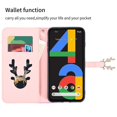 thumbnail image 3 of Funda con estampado de alce para Google Pixel 4a con tarjetero, cordón, piel sintética, función billetera y protección contra caídas en las esquinas., 3 of 5