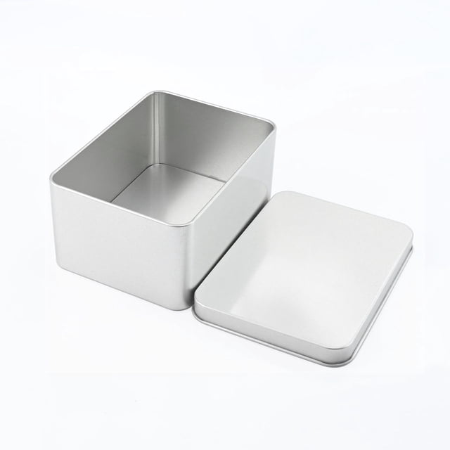 Caja de hierro para embalaje con ventana rectangular, accesorios y piezas, caja de hierro para embalaje general, caja de hojalata