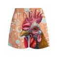 thumbnail image 4 of Luxalzxs Funny Chicken Mens Swim Trunks, Rooster Swimming Trunk for Men, Beach Shorts, Mens Swim Shorts Fashion Quick-Dry Beach Board Shorts, 4 of 6