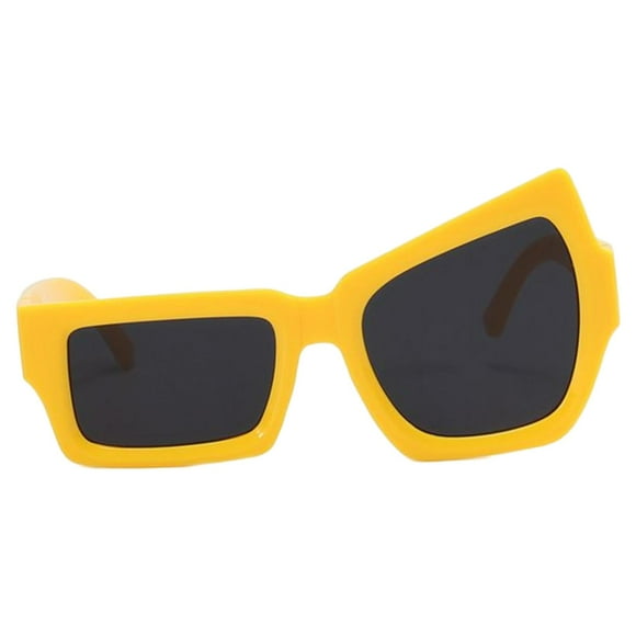 de sol novedosas Protección divertidas de moda asimétricas retro para Amarillo Colcomx Gafas de sol de fiesta novedosas
