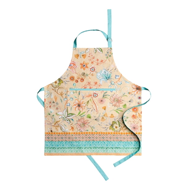 Maison d' Hermine Delantal para mujer con bolsillo 100% algodón 27.50""x31.50"" 1 pieza Correa ajustable para el cuello y lazos largos Delantal Hombres, Chef, Boda, Cocina, Jardinería Primavera/Verano