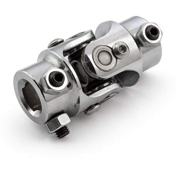 Speedmaster PCE514.1004 9/16"-26 Spline X 3/4" Double D Stainless Steel Steering U-Joint