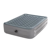Intex 18 Queen Comfort Plush Raised Air Mattress Bed with Built-in Pump