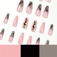 thumbnail image 4 of Fofosbeauty 24pcs Press on False Nails Tips, Coffin Fake Acrylic Nails, Snakeskin Pattern Diamond, 4 of 8