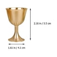 thumbnail image 2 of 2pcs Brass Chalice Cup Wine Goblet Brass Drinking Glasses Beverage Tumbler Cups, 2 of 2