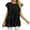 Black, variant on fatyb Women's Dressy Tops Poms Ruffle Short Sleeve Crewneck Flowy Blouses Layered Loose Elegant Shirts