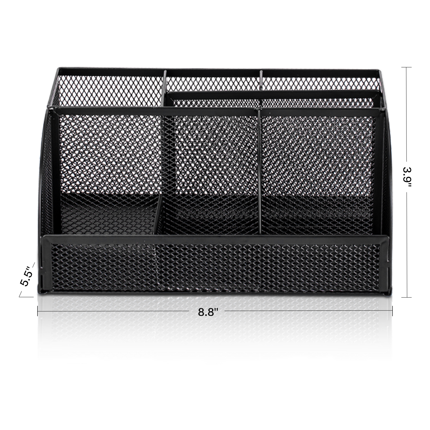 Deli Mesh Desktop Organizer, 7 Compartments, Black photo 8